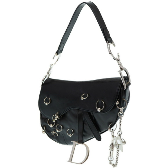 Dior Bag Leather Black Saddle - Picture 1 of 9